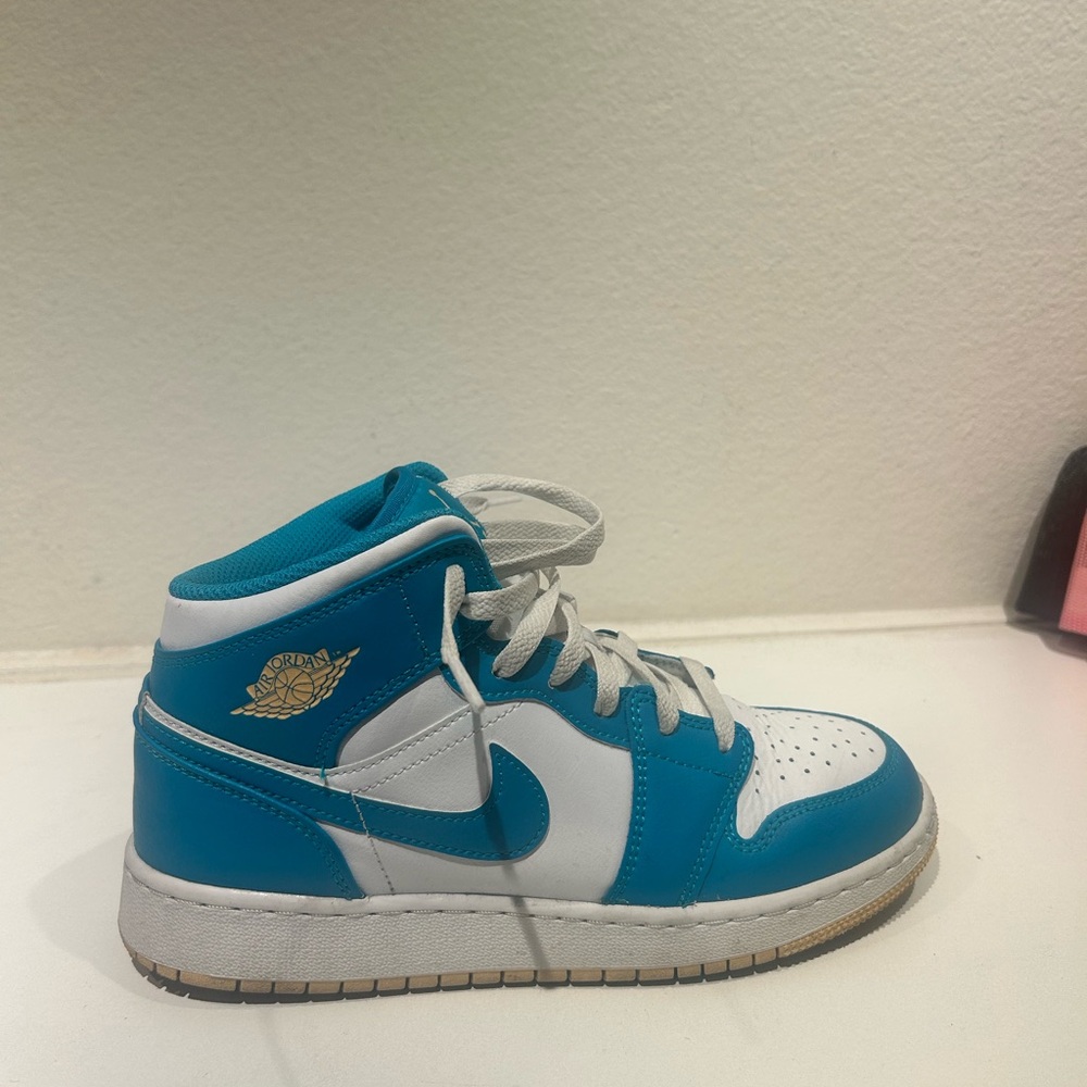 Blue Jordans, worn once, size 5.5 youth